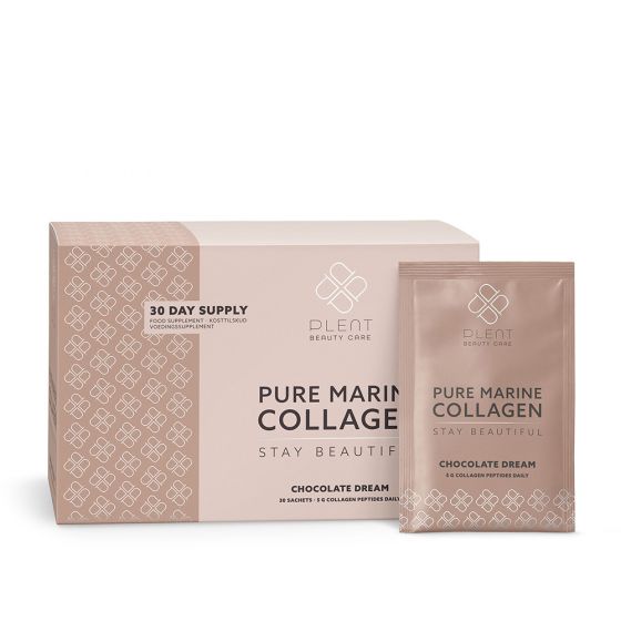 Plent Beauty Care Pure Marine Collagen Chocolate Dream 30 day supply box